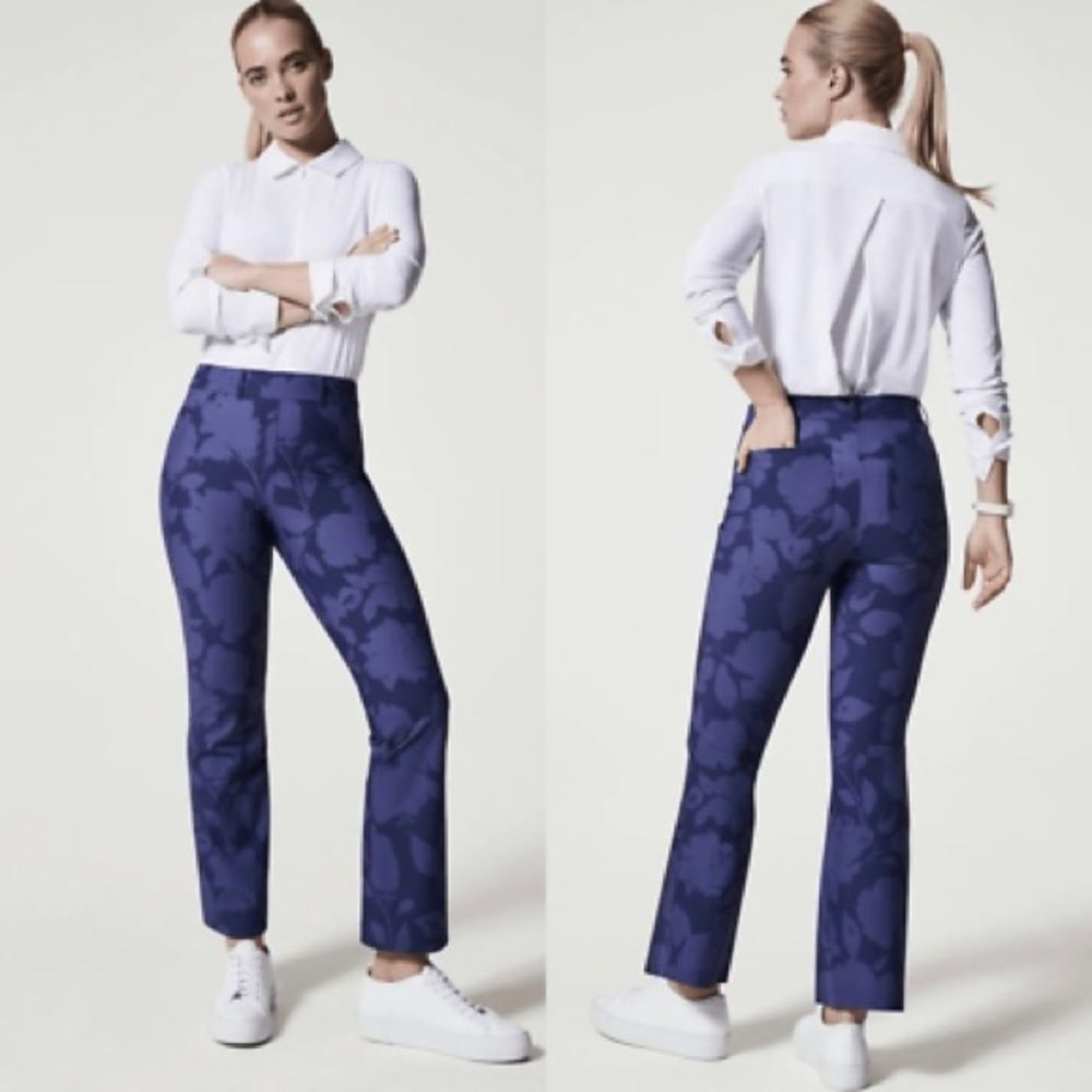SPANX Blue Patterned Trousers